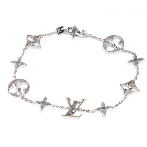 louis vuitton monogram bracelet white gold and diamonds|louis vuitton bracelet new collection.